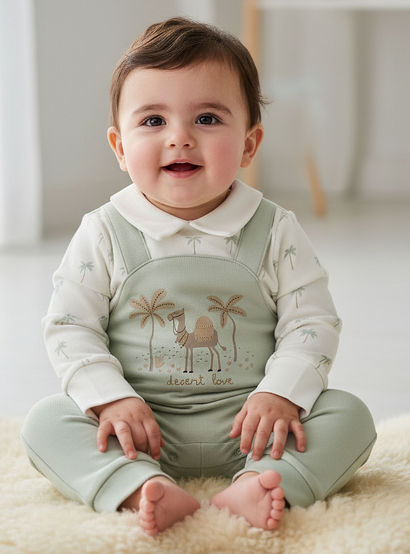Juniors Cotton Peter Pan Collar Long Sleeves Sleepsuit with Snap Button Closure-baby-boys-clothing-nightwear-sleepsuits-image-1