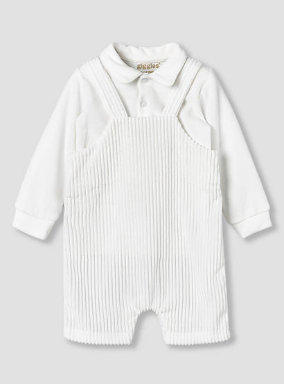 Giggles Collared Long Sleeves T-shirt and Dungaree Set with Applique Design-baby-boys-clothing-setsandcoords-image-1