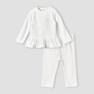Giggles Round Neck Long Sleeve Pyjama Set with Embroidery-undefined-image-1