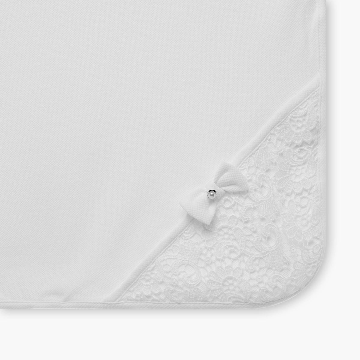 Giggles Lace Insert Receiving Blanket