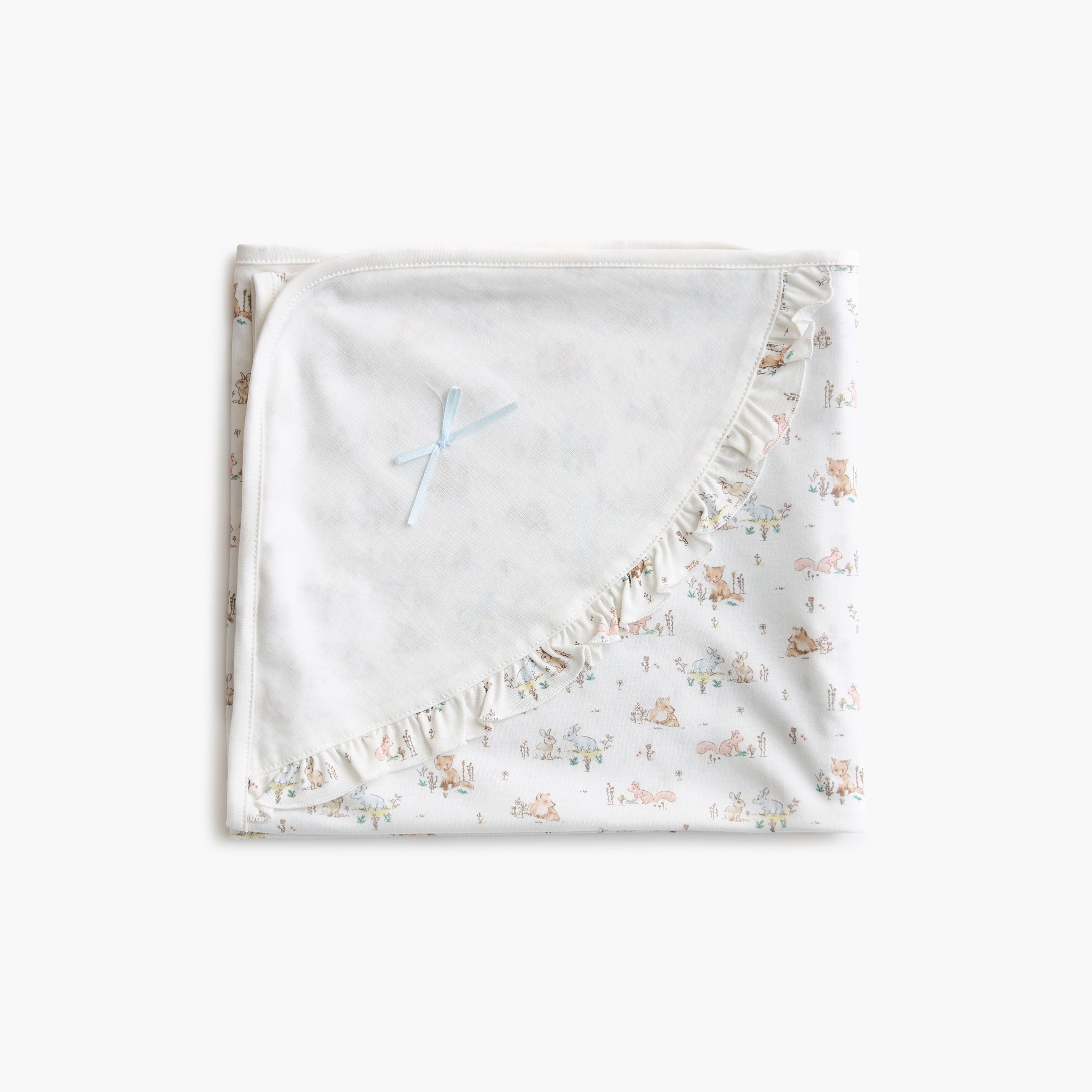 Giggles Safari Print Receiving Blanket with Hood - 70x70 cm