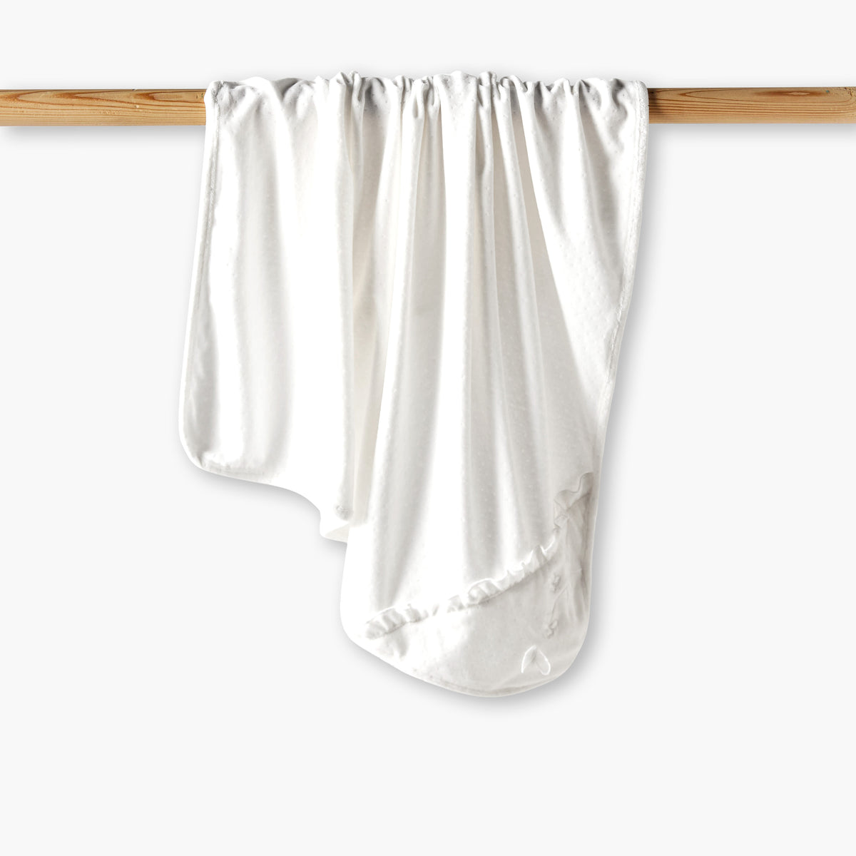 Giggles Receiving Blanket with Hood - White / Newborn
