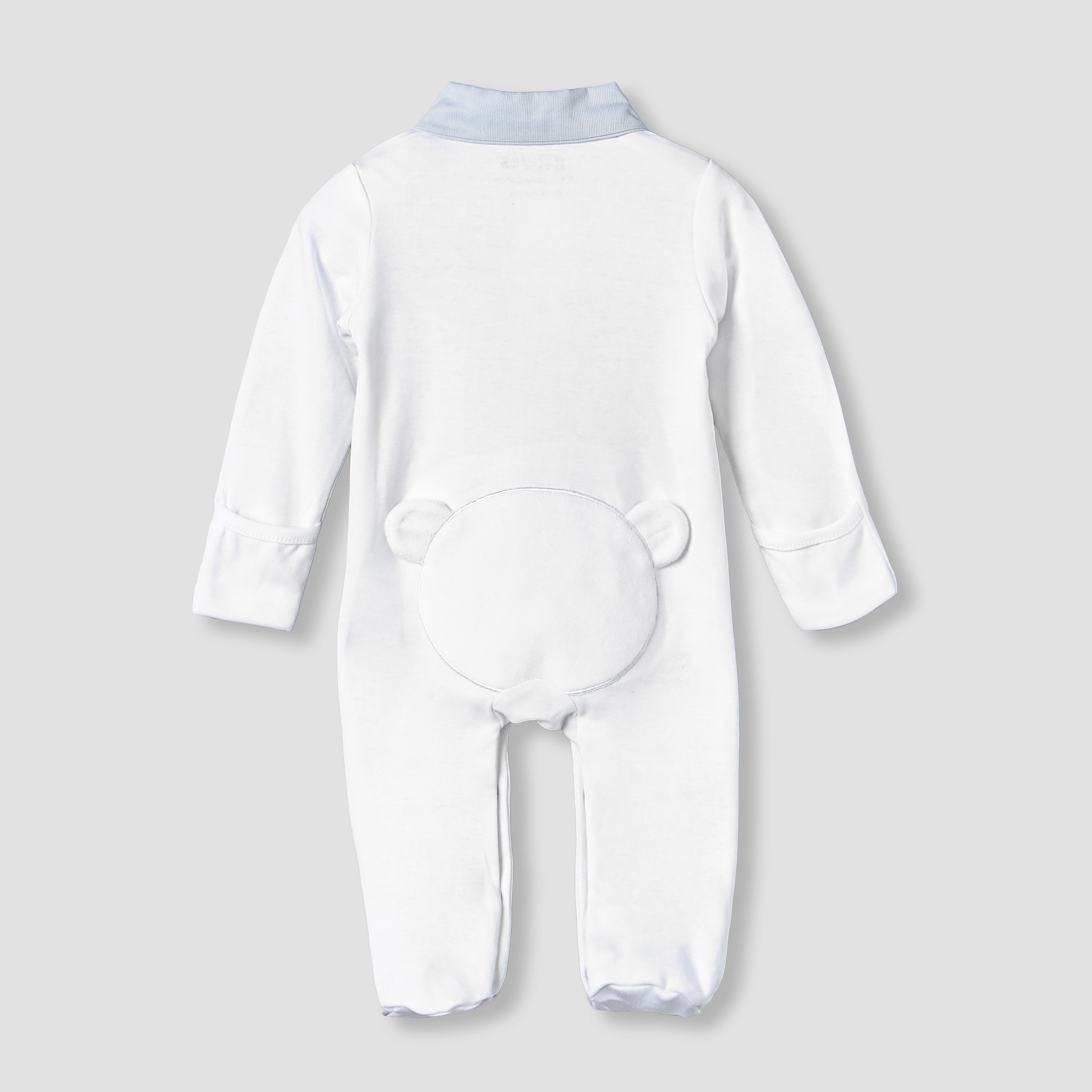 Giggles Cotton Collared Long Sleeves Sleepsuit with Embroidery