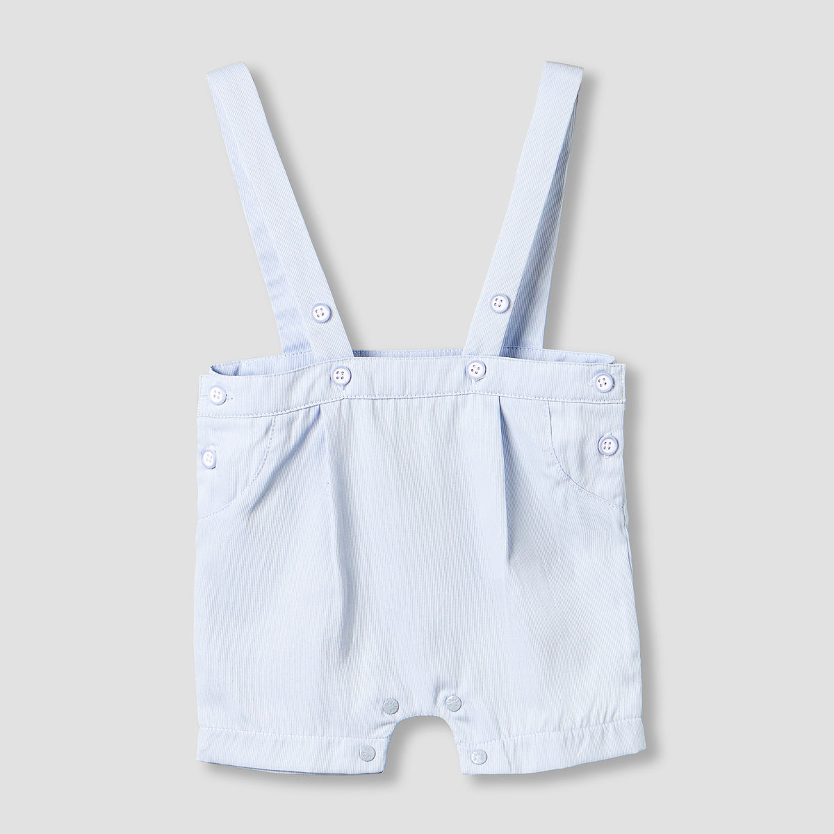 Giggles Crew Neck Short Sleeves T-shirts and Dungaree Set with Stripes