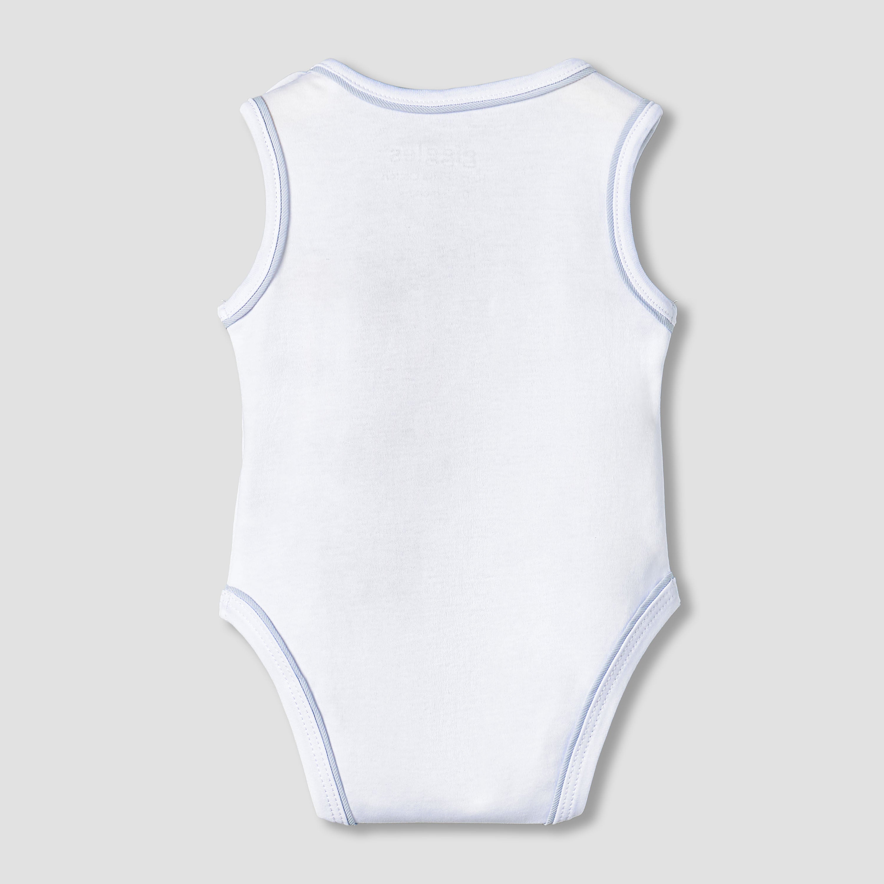 Giggles Round Neck Sleeveless Bodysuit with Snap Button Closure