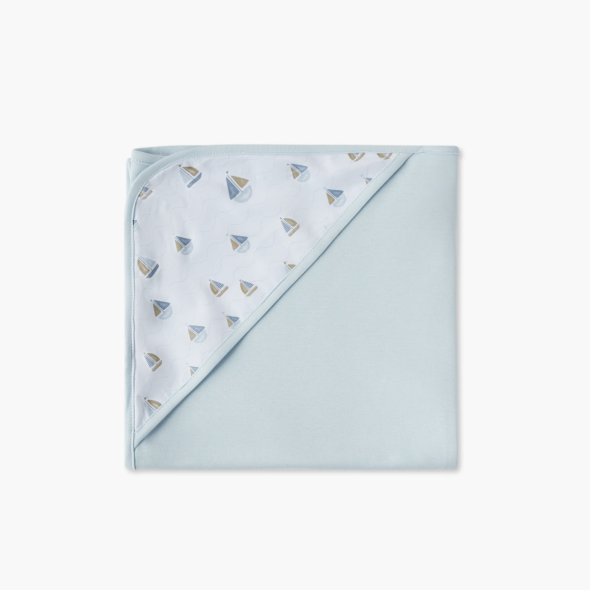 Giggles Sail Boat Print Receiving Blanket - 70x70 cm