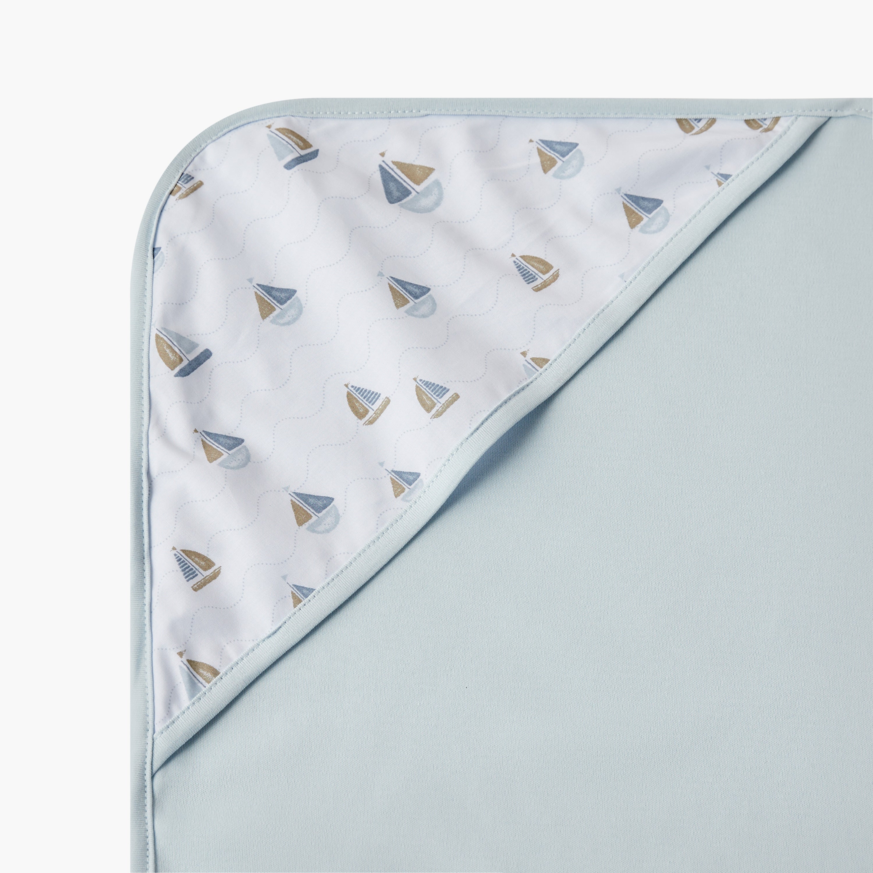Giggles Sail Boat Print Receiving Blanket - 70x70 cm