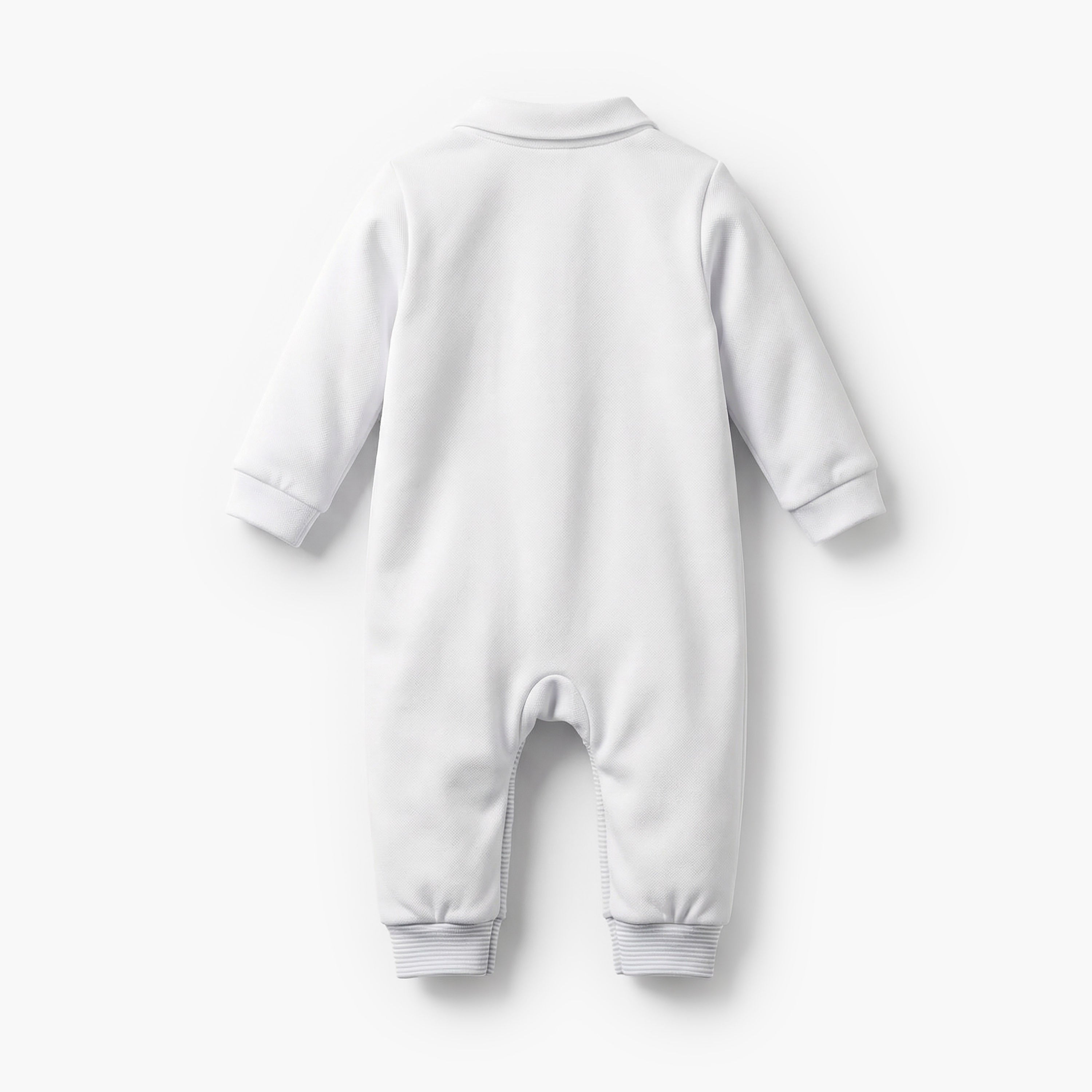 Juniors Cotton Collared Long Sleeves Sleepsuit with Stripes