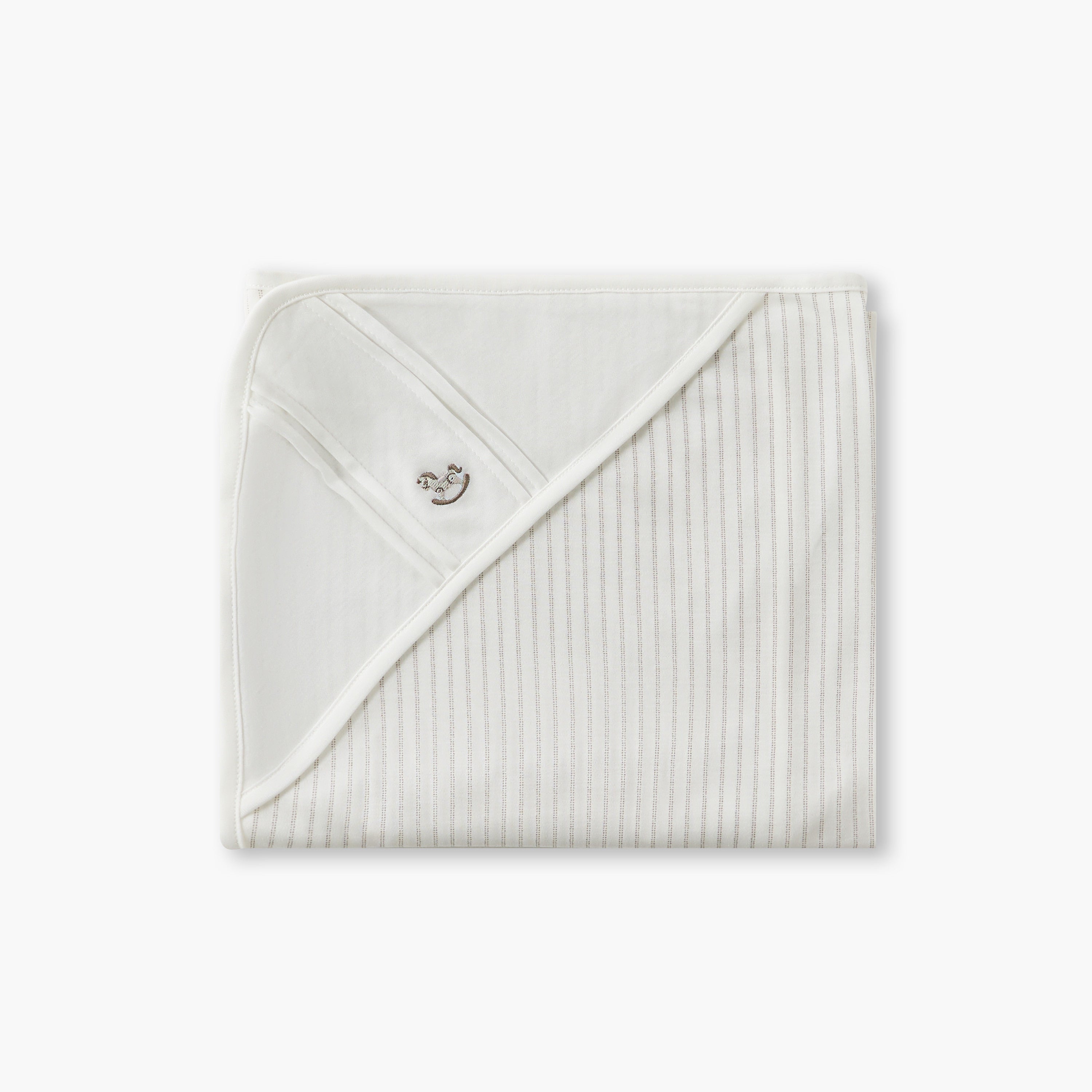 Giggles Striped Hooded Receiving Blanket