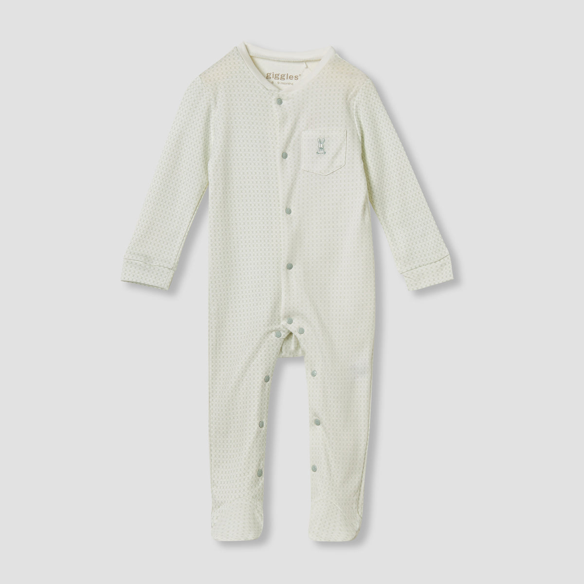 Giggles Printed Closed Feet Sleepsuit with Long Sleeves
