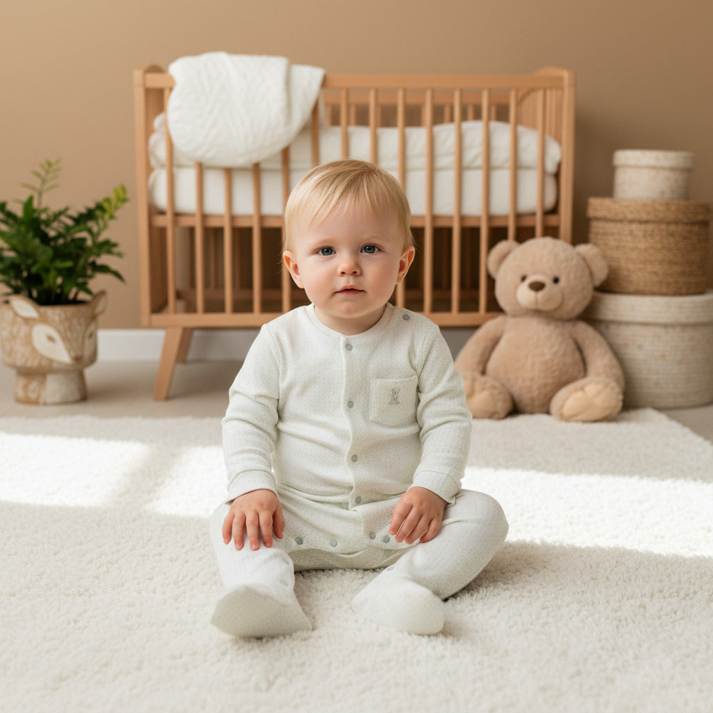 Giggles Printed Closed Feet Sleepsuit with Long Sleeves
