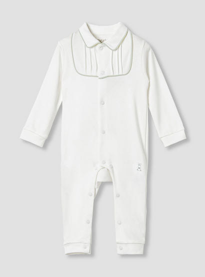 Giggles Pintuck Detail Collared Sleepsuit with Long Sleeves-baby-boys-clothing-nightwear-sleepsuits-image-1