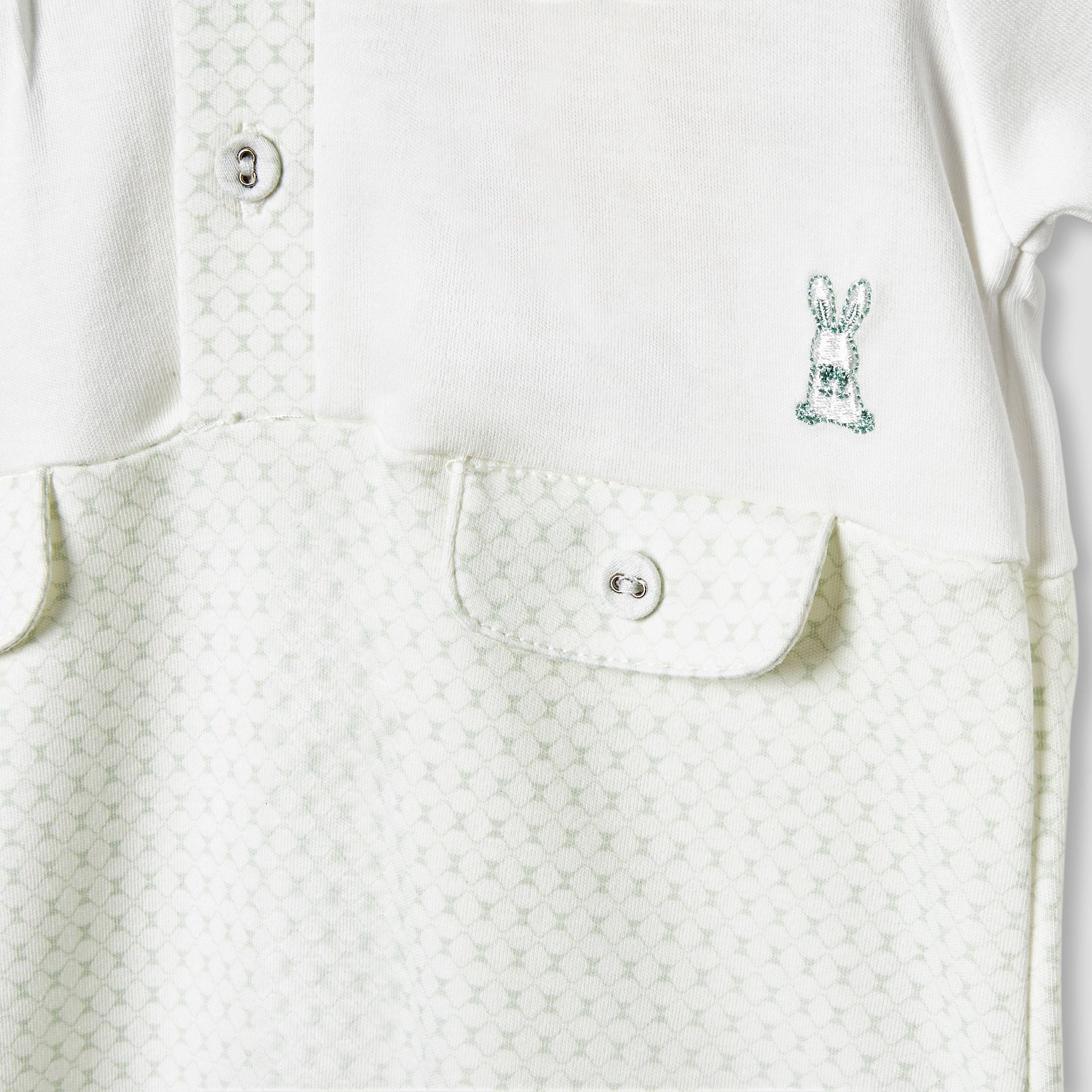 Giggles Printed Romper with Short Sleeves