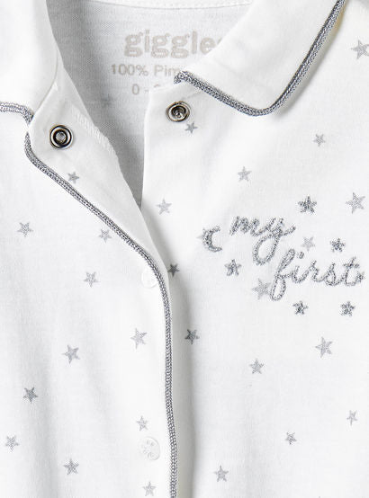 Giggles Cotton Collared Neck Long Sleeve Sleepsuit with Snap Button Closure-baby-girls-clothing-nightwear-sleepsuits-image-4
