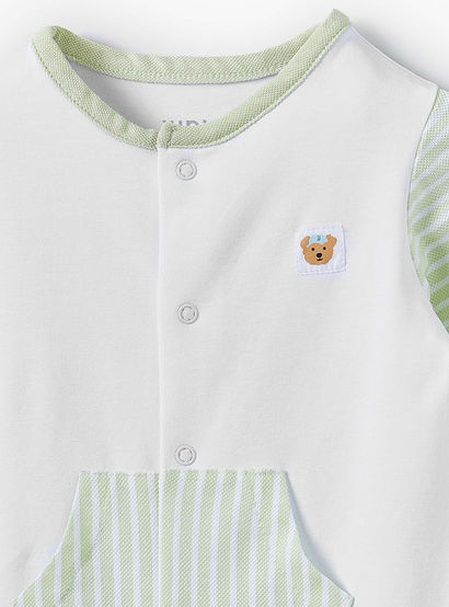 Juniors Round Neck Long Sleeves Sleepsuit with Stripes-baby-boys-clothing-nightwear-sleepsuits-image-3