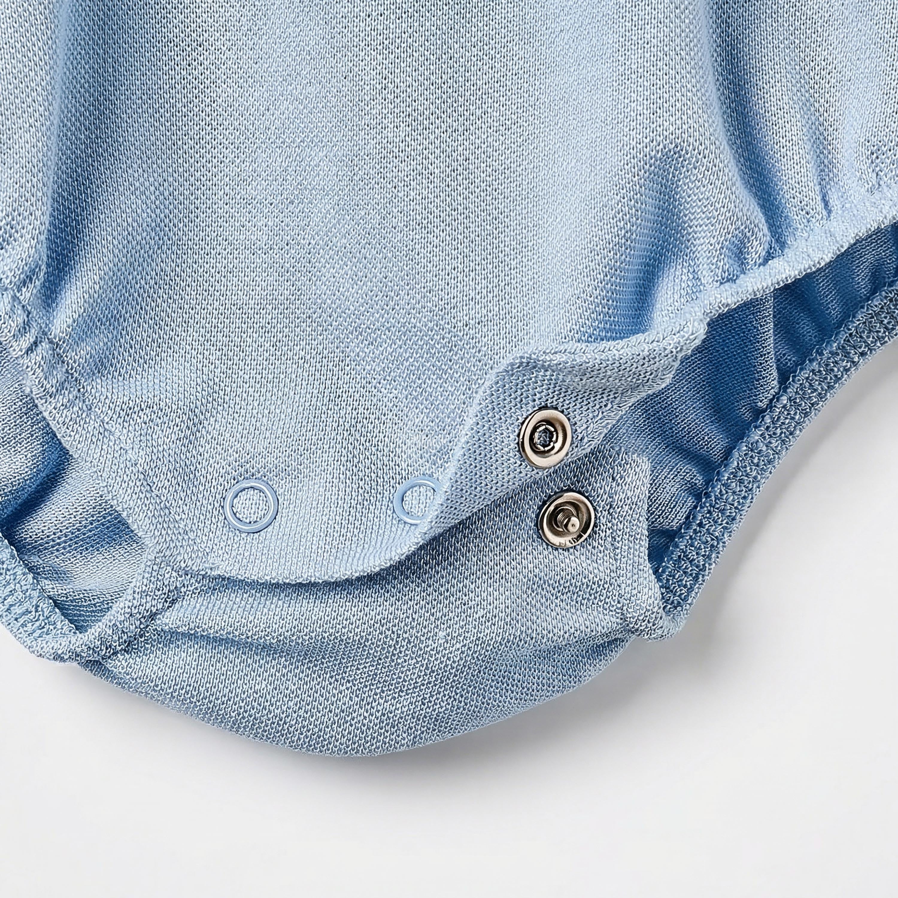 Juniors Collared Short Sleeves Bodysuit with Textured Design