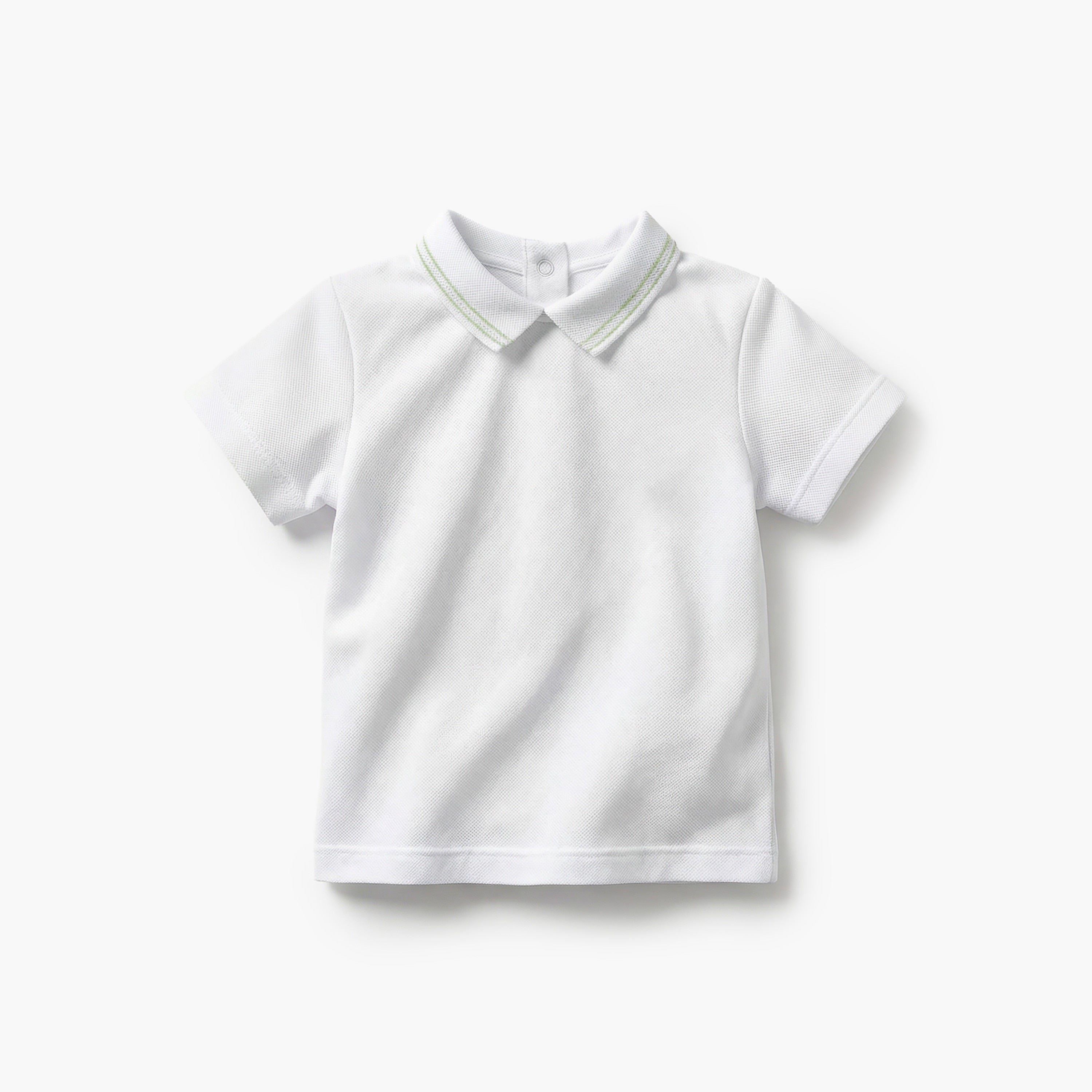 Juniors Peter Pan Collar Short Sleeves Polo T-shirt and Dungaree Set with Stripes