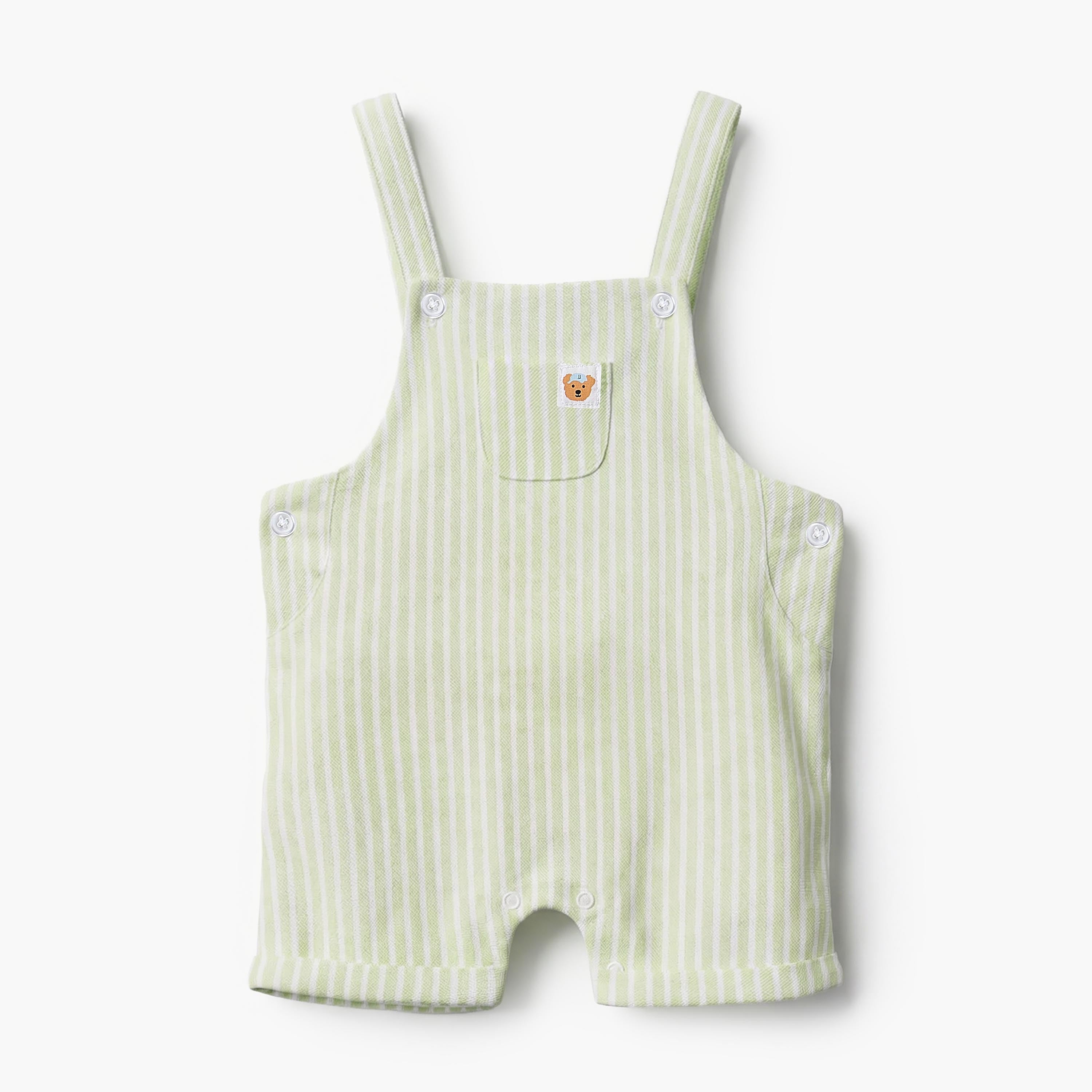 Juniors Peter Pan Collar Short Sleeves Polo T-shirt and Dungaree Set with Stripes