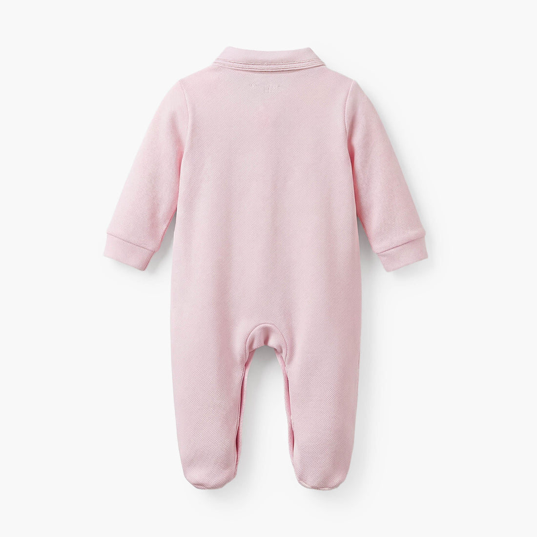 Juniors Cotton Peter Pan Collar Long Sleeves Sleepsuit with Heart Applique