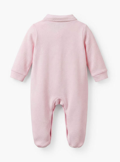 Juniors Cotton Peter Pan Collar Long Sleeves Sleepsuit with Heart Applique-baby-girls-clothing-nightwear-sleepsuits-image-2