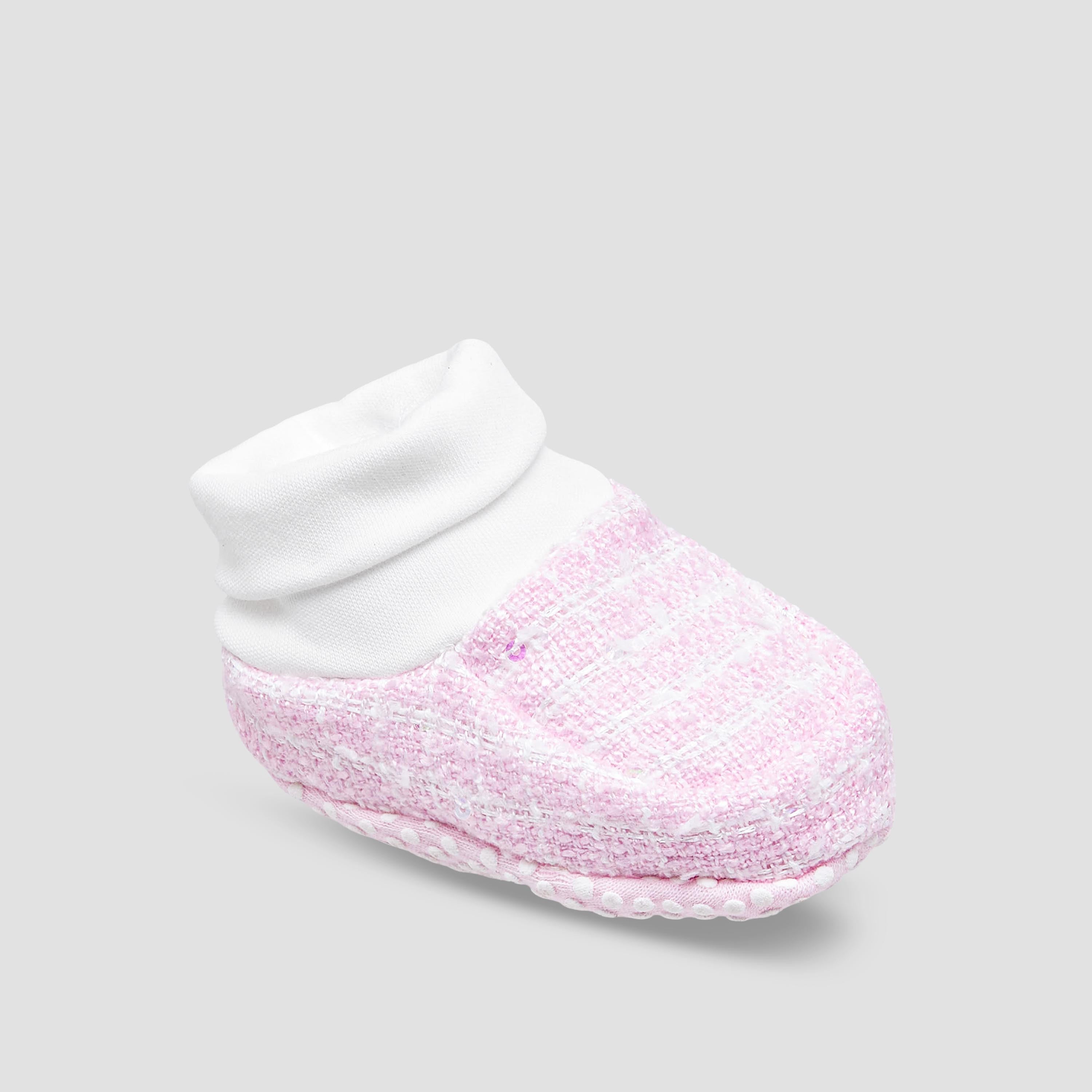 Giggles Booties with Ribbed Cuff- Slip-On