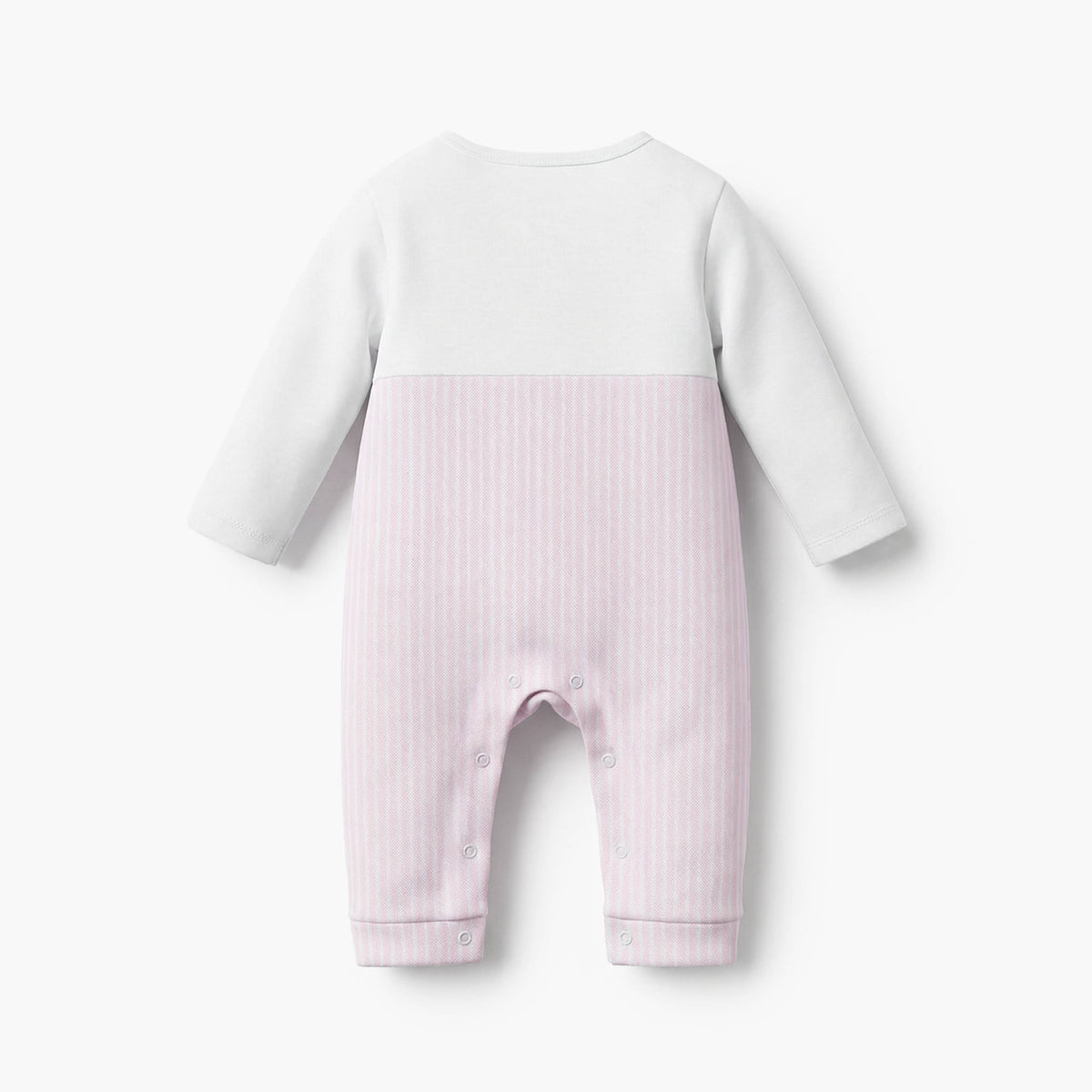 Juniors Cotton Round Neck Long Sleeves Sleepsuit with Stripes