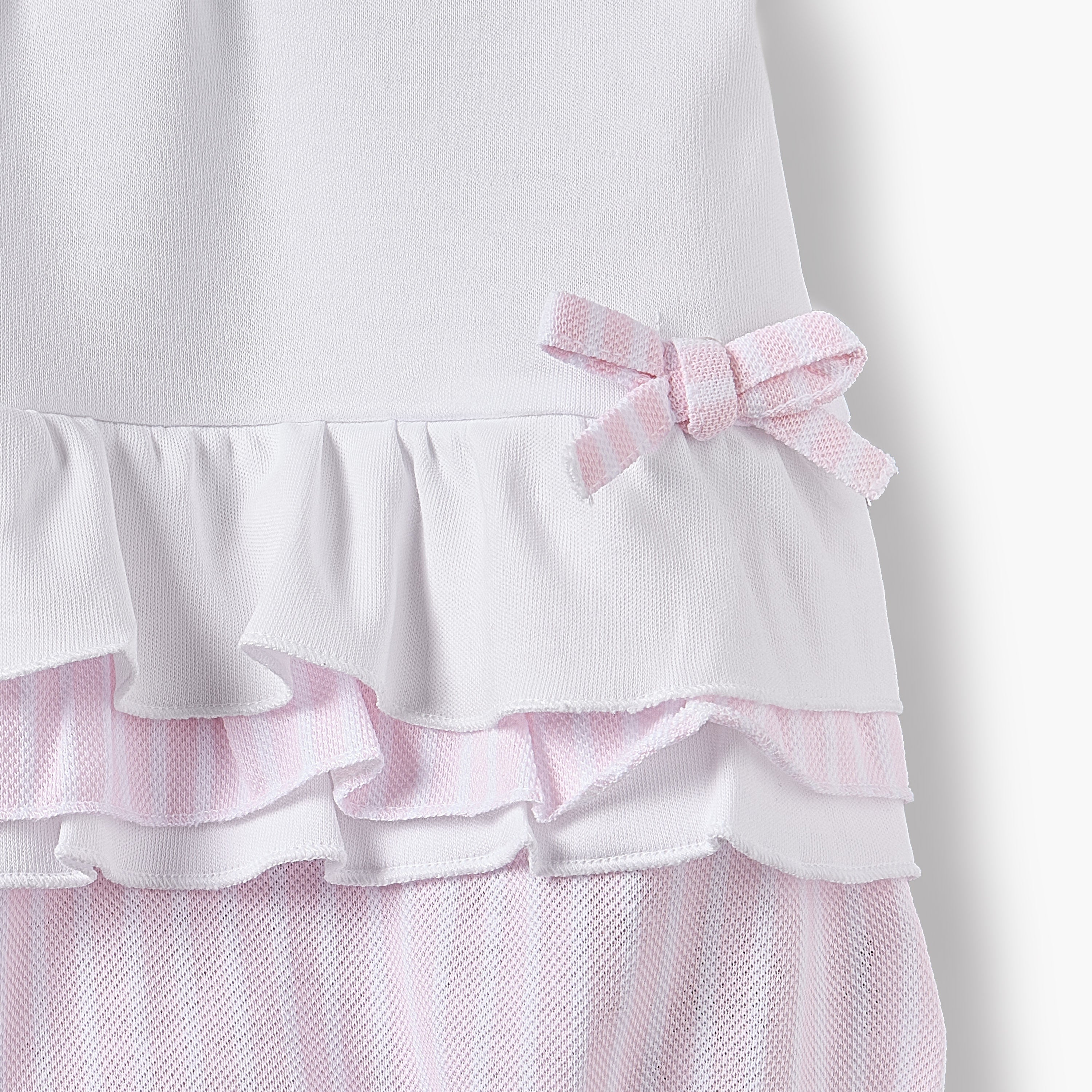 Juniors Peter Pan Collar Short Sleeves Romper with Stripes