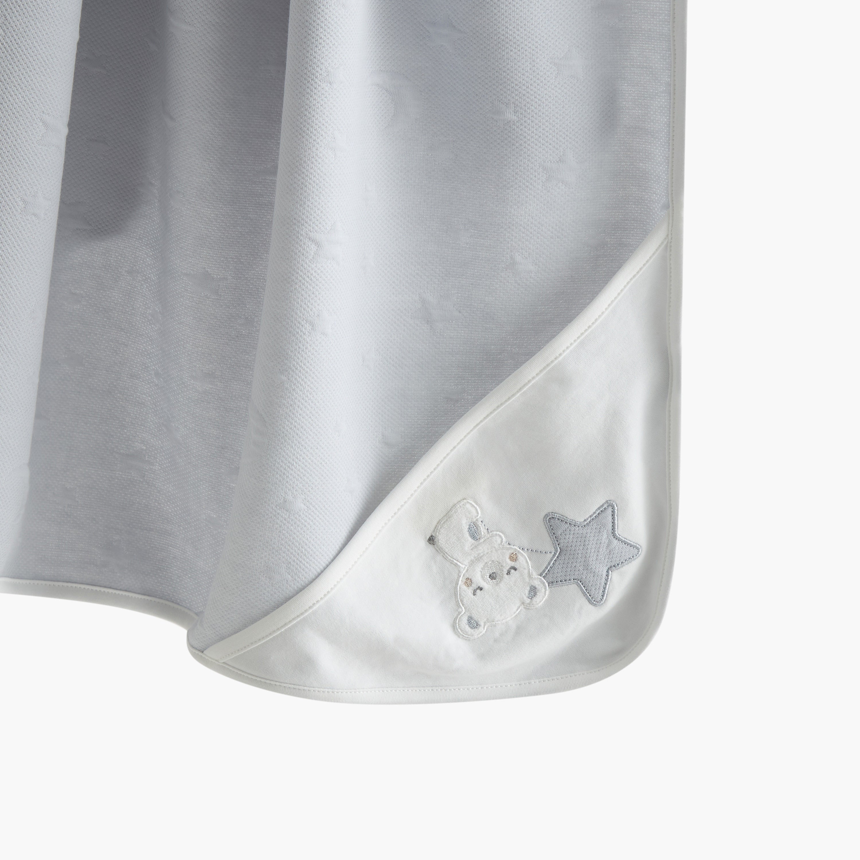 Giggles Moon and Star Embossed Receiving Blanket - 70x70 cm