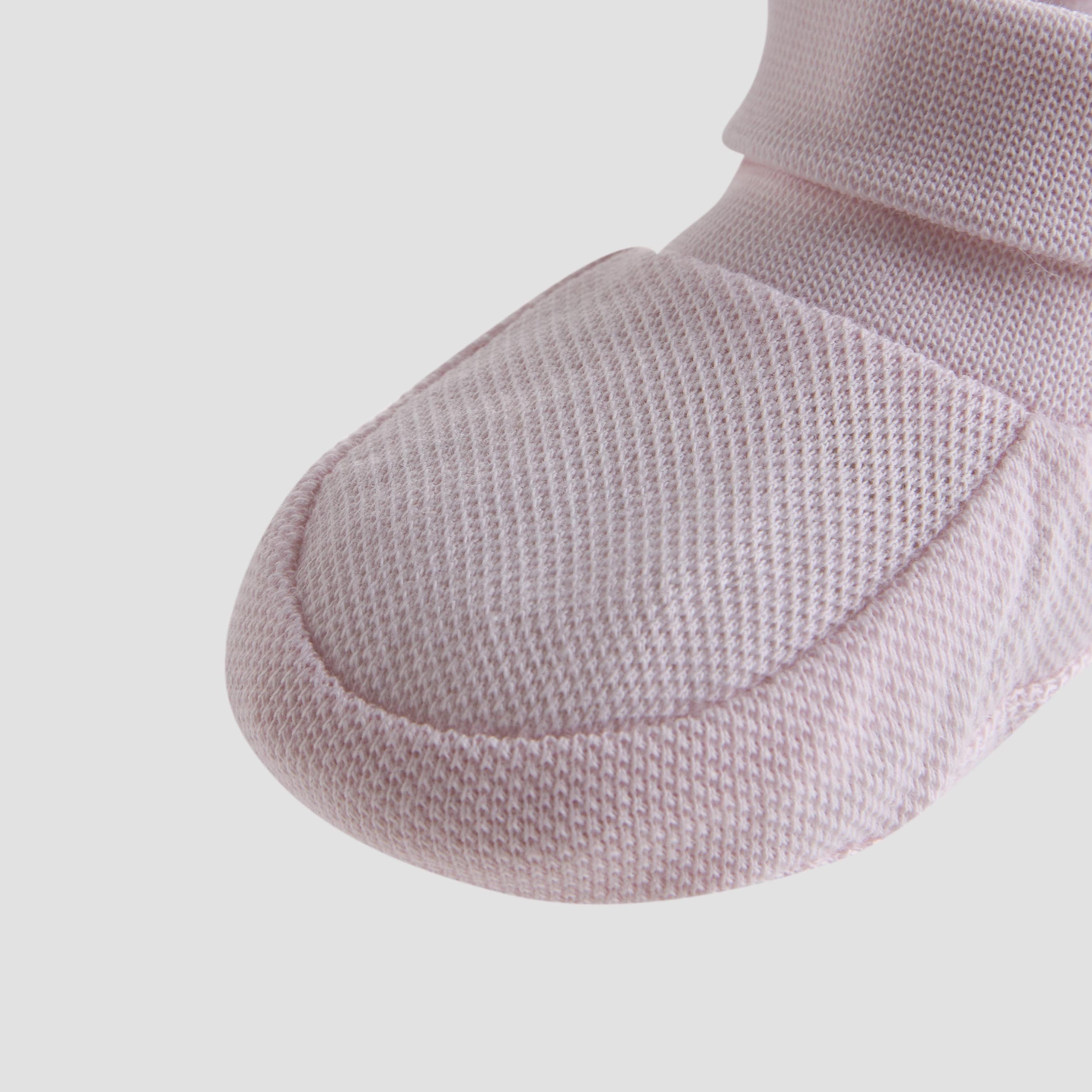 Pack of 2 Juniors Booties with Elasticated Cuff, Textured Design