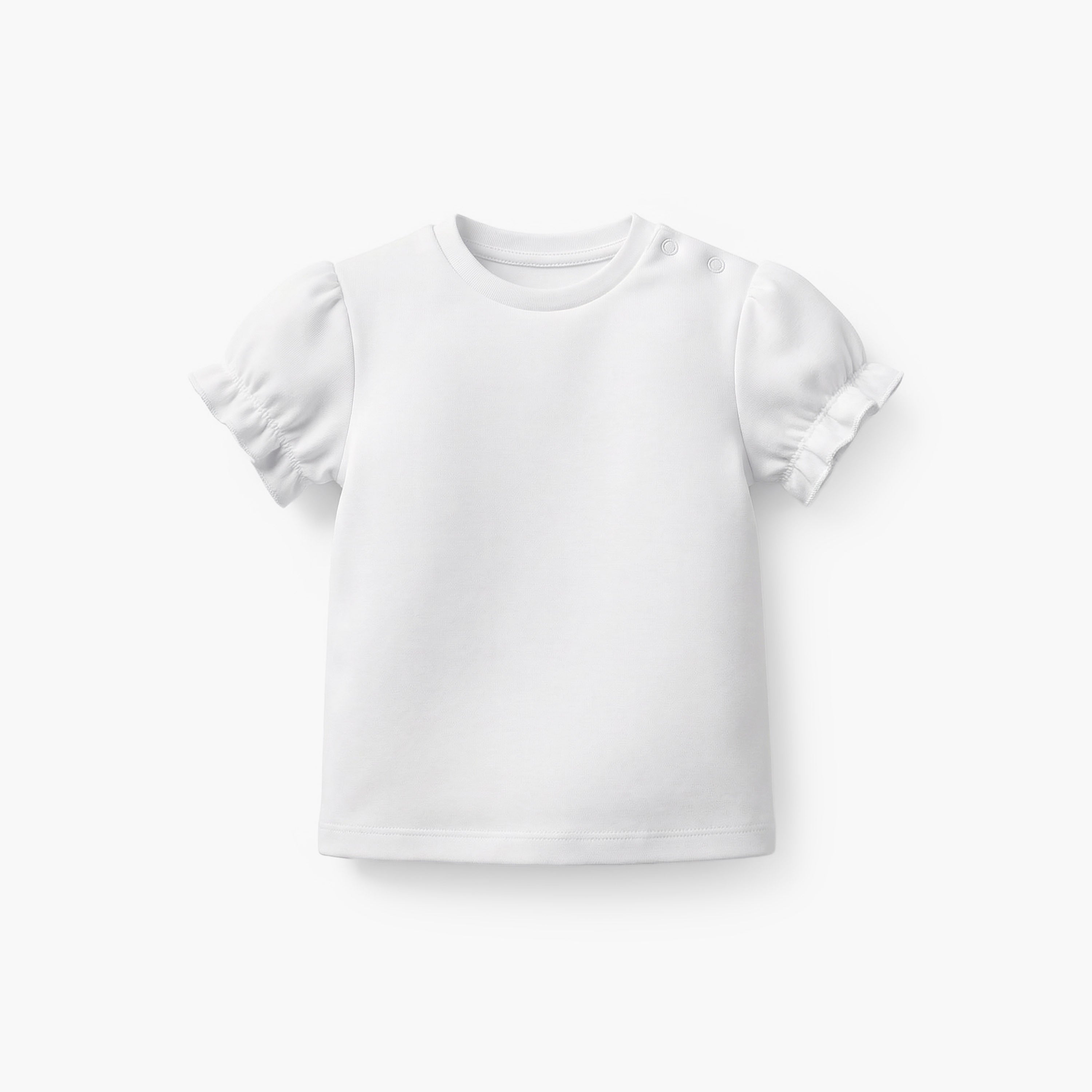 Juniors Round Neck Short Sleeves T-shirt and Pinafore Set with Stripes