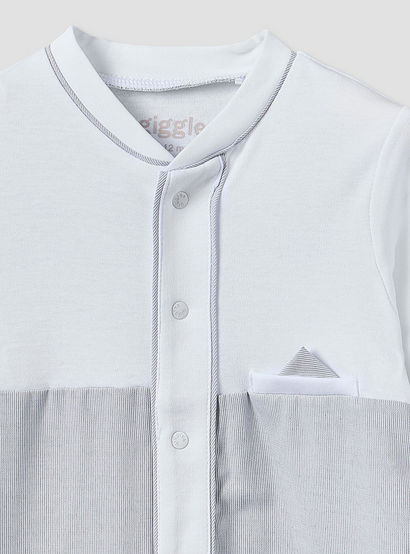 Giggles Cotton Mandarin Collar Long Sleeves Sleepsuit with Snap Button Closure-baby-boys-clothing-nightwear-sleepsuits-image-3