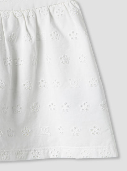 Juniors Girls Dress with Schiffli Texture - Cotton - Cap Sleeves - Round Neck - Knee Length-baby-girls-clothing-dressesandjumpsuits-image-4