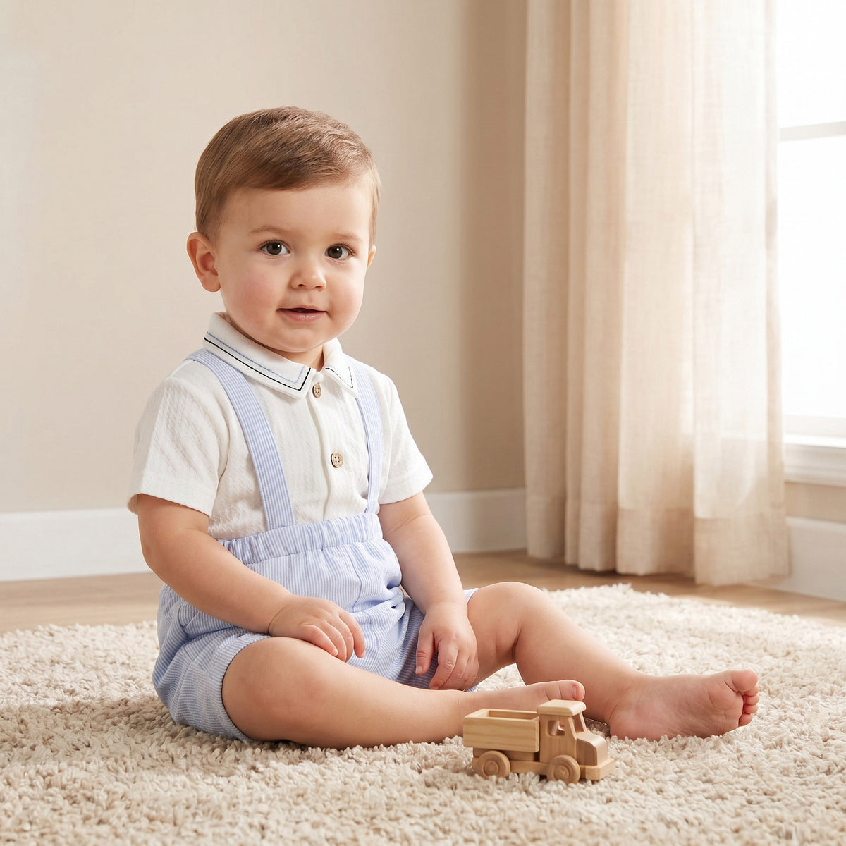 Giggles Striped T-shirt and Pyjama Set