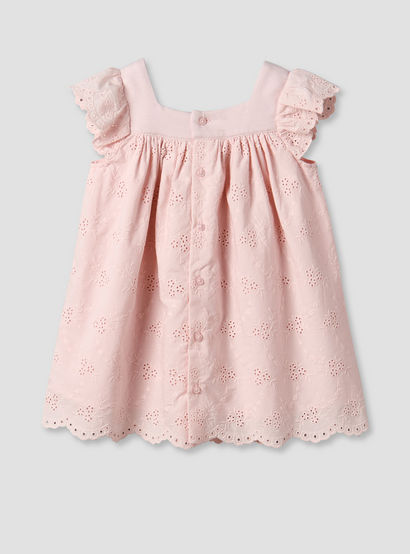 Giggles Square Neck Short Sleeve Dress with Embroidery-baby-girls-clothing-dressesandjumpsuits-image-3