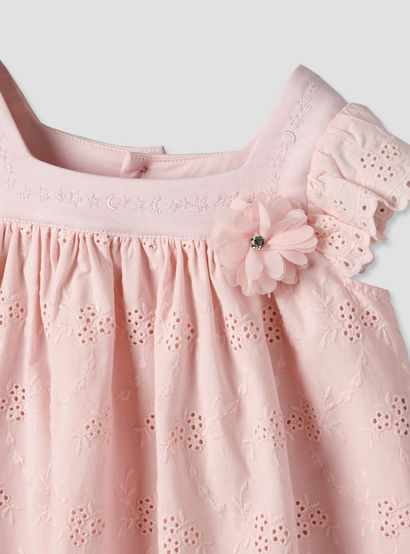 Giggles Square Neck Short Sleeve Dress with Embroidery-baby-girls-clothing-dressesandjumpsuits-image-4