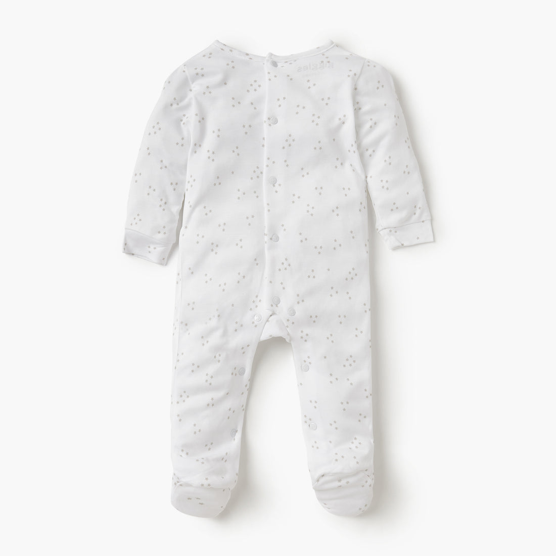 Giggles Star Print Closed Feet Sleepsuit with Long Sleeves