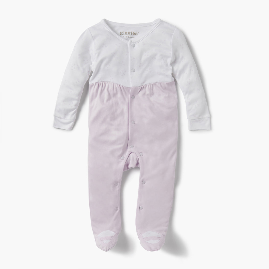 Giggles Heart Print Closed Feet Sleepsuit with Long Sleeves - Multicolour / 9-12 mths