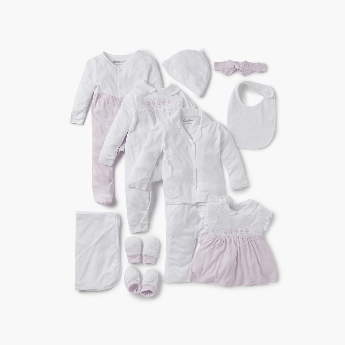 Giggles Heart Print Closed Feet Sleepsuit with Long Sleeves