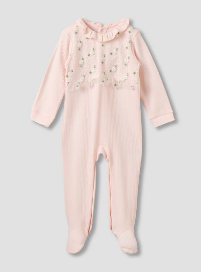 Giggles Cotton Round Neck Long Sleeves Sleepsuit with Snap Button Closure-baby-girls-clothing-nightwear-sleepsuits-image-1