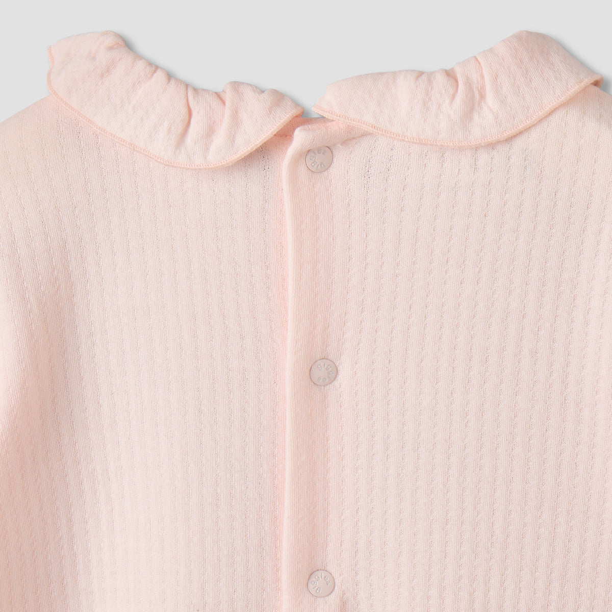 Giggles Cotton Round Neck Long Sleeves Sleepsuit with Snap Button Closure