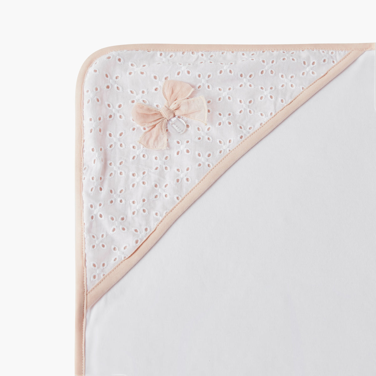 Giggles Panelled Receiving Blanket with Bow Accent - 70x70 cm