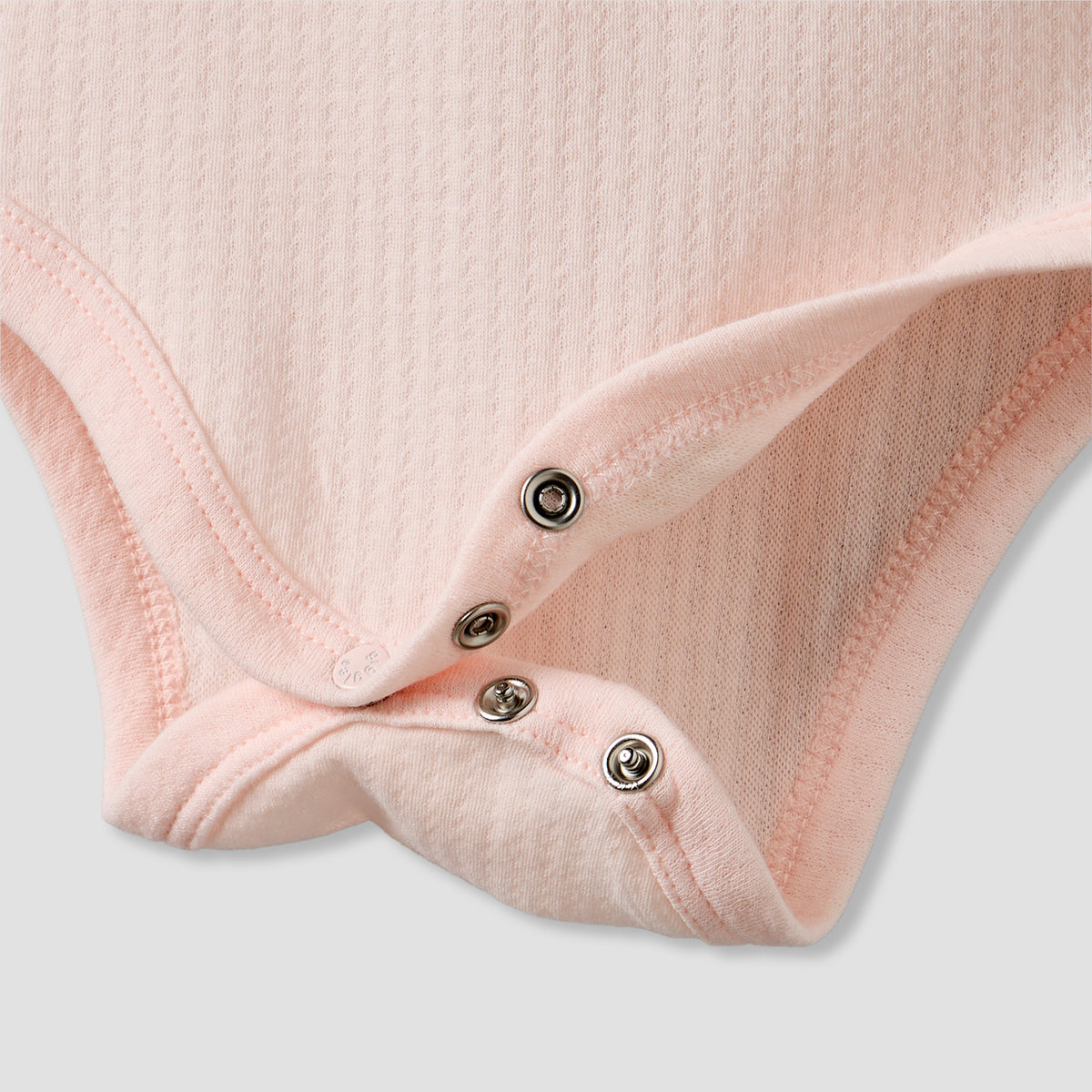 Giggles Cotton Round Neck Short Sleeves Bodysuit with Snap Button Closure