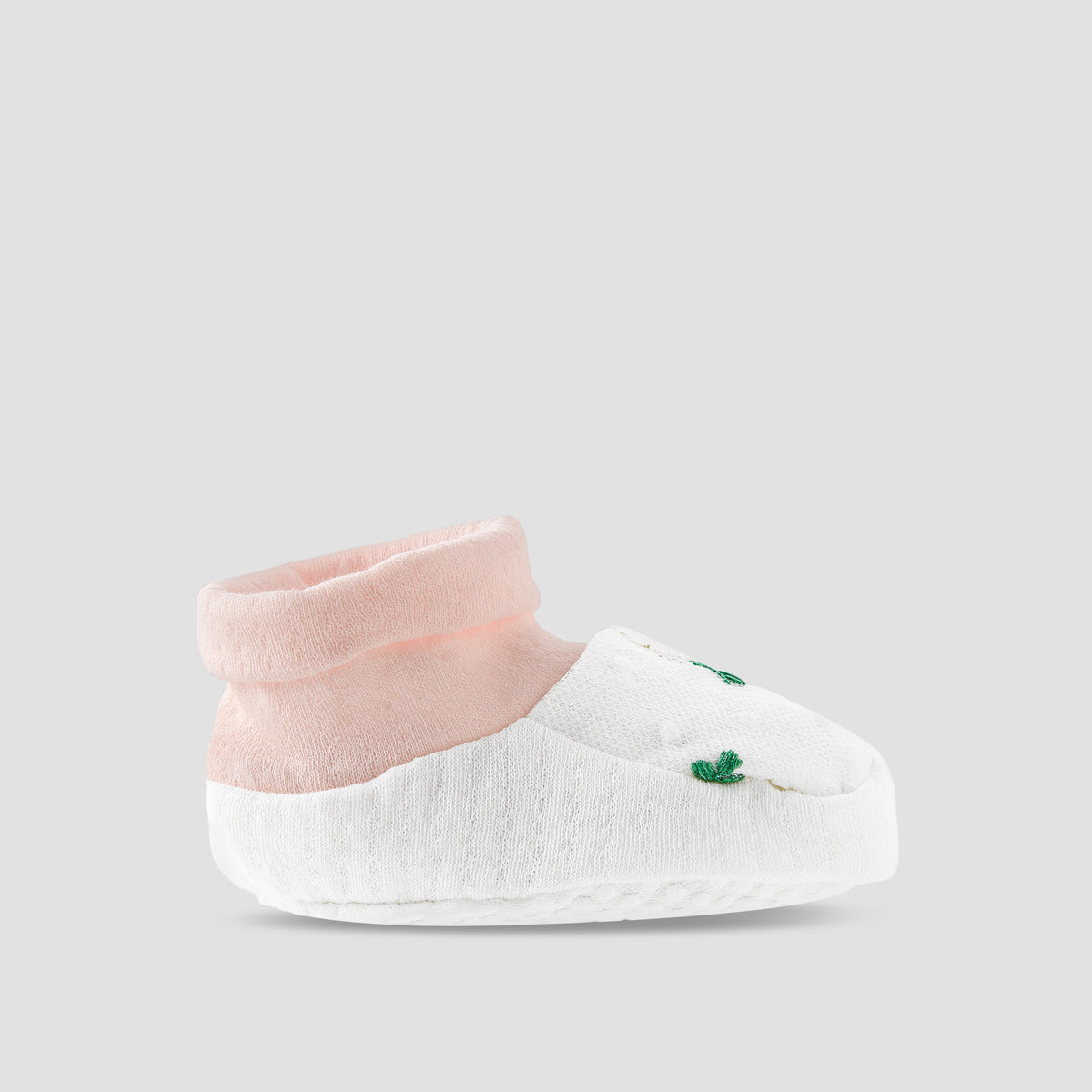 Giggles Booties with Floral Embroidery