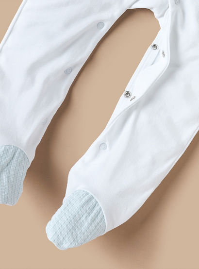 Giggles Textured Closed Feet Sleepsuit with Snap Button Closure-baby-boys-clothing-nightwear-sleepsuits-image-4