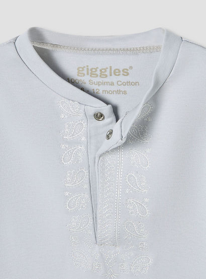 Giggles Pyjama Set with Embroidery - Cotton - Long Sleeves - Round Neck-baby-boys-clothing-nightwear-pyjamasets-image-4