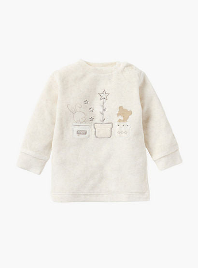 Giggles Embroidered Long Sleeves Velour T-shirt and Pyjama Set-baby-boys-clothing-nightwear-pyjamasets-image-2