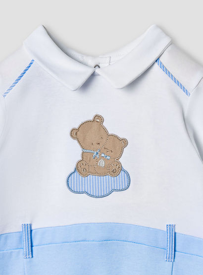 Giggles Bear Applique Collared Sleepsuit with Long Sleeves-baby-boys-clothing-nightwear-sleepsuits-image-3