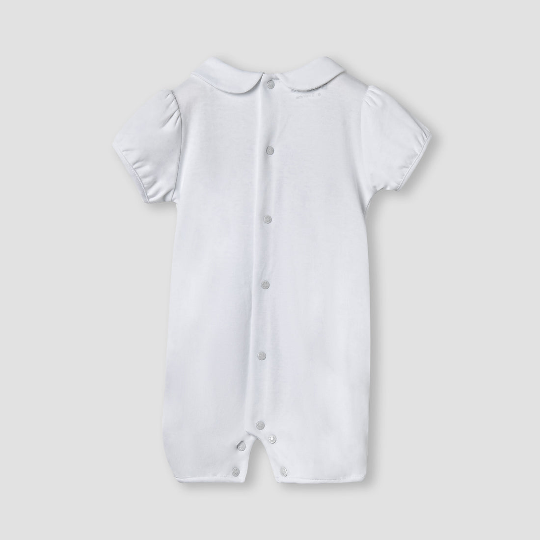 Giggles Printed Romper with Overlay and Short Sleeves