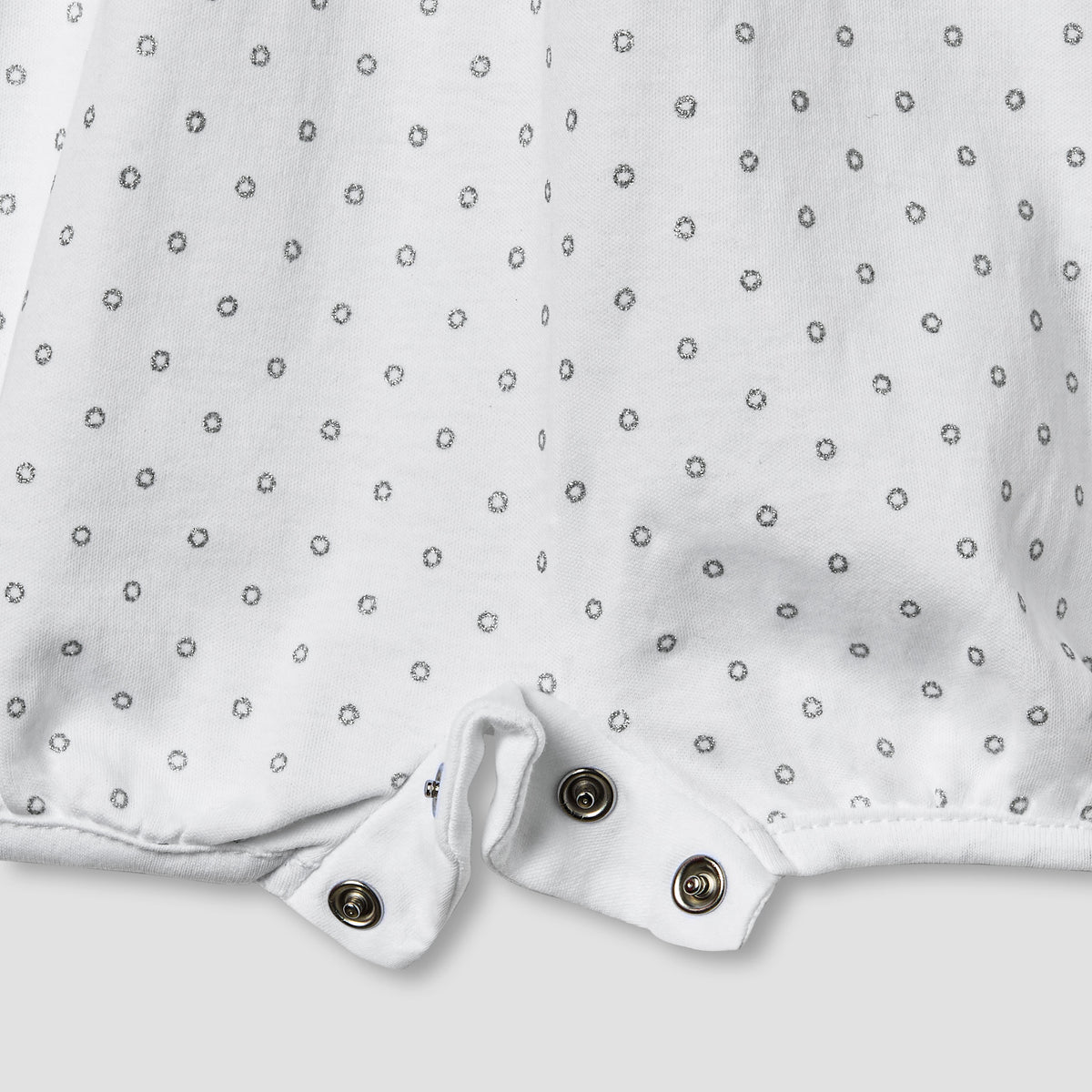 Giggles Printed Romper with Overlay and Short Sleeves
