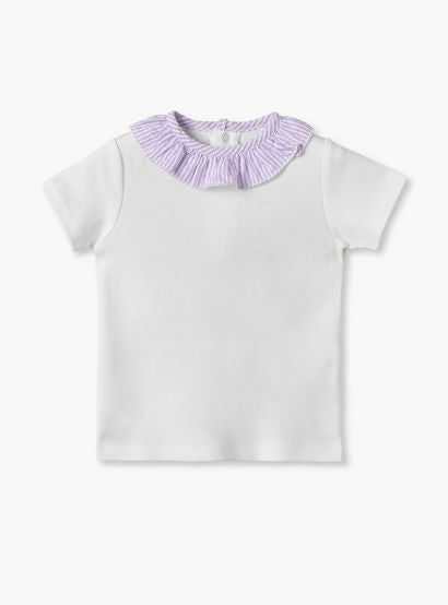 Giggles Crew Short Sleeves Top and Dungaree Set with Stripes-baby-girls-clothing-setsandcoords-image-3